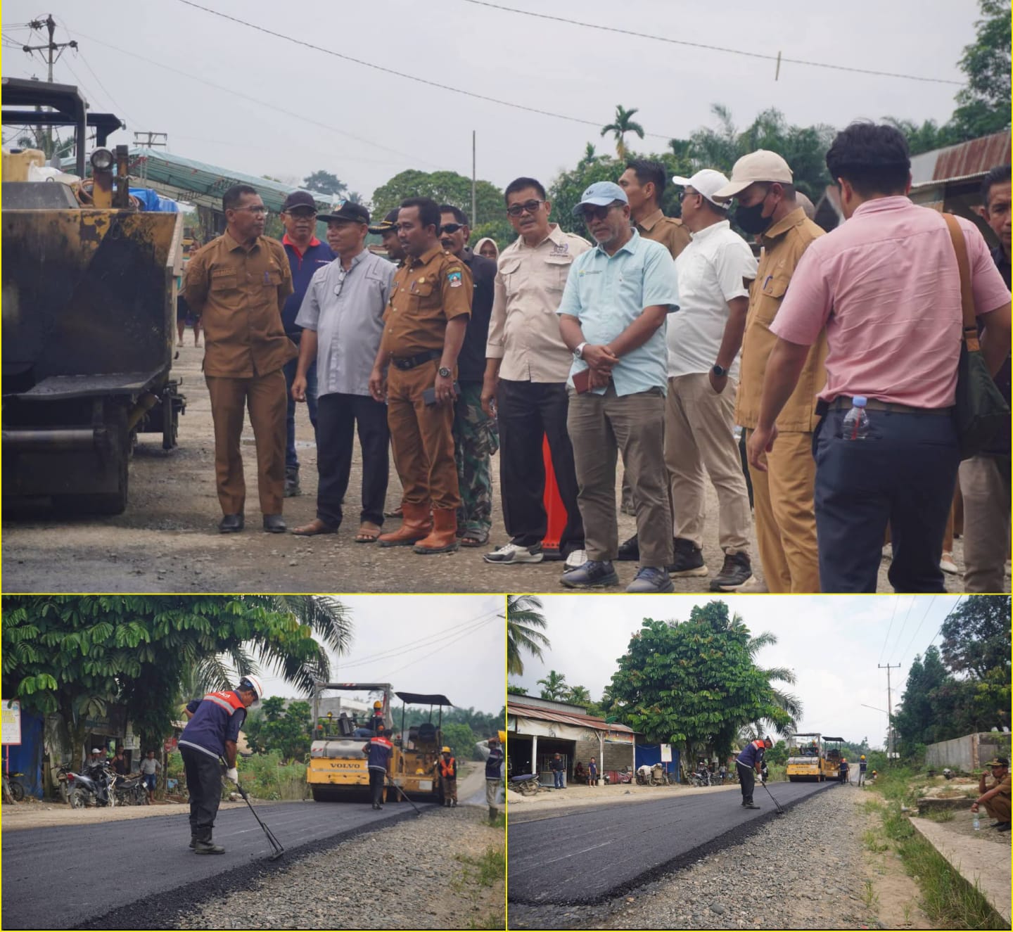 Prsoes pengerjaan pengaspalan jalan